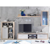 Стінка у вітальню Барселона / Barcelona Дуб сонома / Німфея альба БРВ