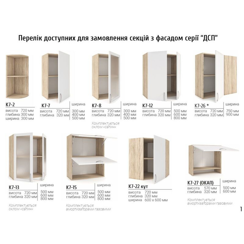 Кухня пряма Діана 2.6 м Фасад ЛДСП Німфея Альба Київський Стандарт