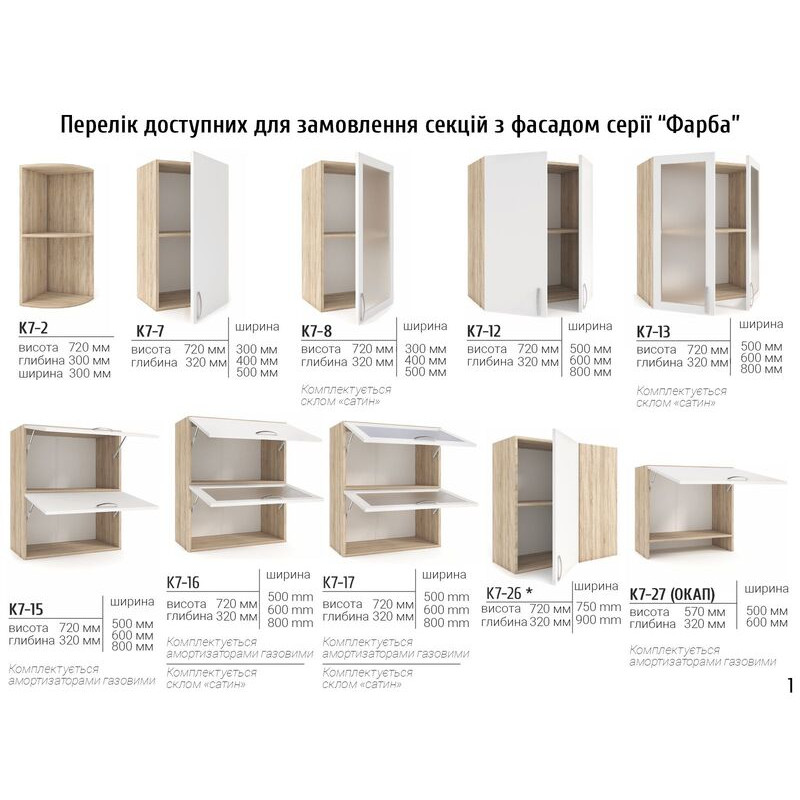 Кухня пряма Олівія 2.6 м Фасад плівка МДФ Білий глянець Київський Стандарт