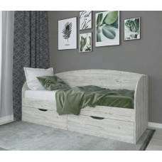 Кровать в детскую Юнга-1 с ящиками 80х190см. цвет Аляска