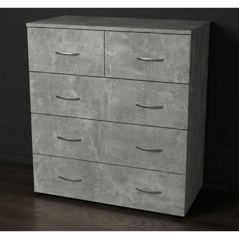 Комод 2 на п'ять ящиків 90х80х40 см. колір індастріал