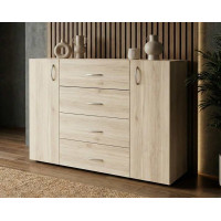 Комод 4 Дуб сонома 90х120х40 см. чотири ящики