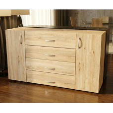 Комод 6 в спальню 130х38х75 см. фабрика Алмаз Меблі