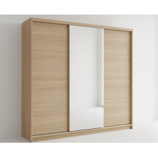 Шкаф-купе трехдверный два фасада ДСП одно зеркало 210х45х220 см. 