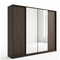 Шкаф-купе четырехдверный два фасада ДСП, два фасада зеркало 300х60х240 см. 