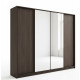 Шкаф-купе четырехдверный два фасада ДСП, два фасада зеркало 300х60х240 см. 