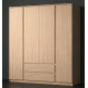 Шафа розпашна - 3 у передпокій, спальню, вітальня 220х200х52 см. ДСП Дуб молочний