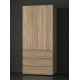 Шафа розпашна - 4 у передпокій, спальню 220х100х52 см. ДСП Сонома