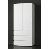 Шафа розпашна - 5 у передпокій, спальню 220х100х52 см. ДСП Білий