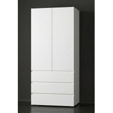 Шкаф распашной - 5 в прихожую, спальню 220х150х52 см. ДСП Белый