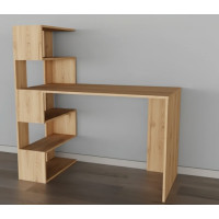 Письменный стол-7 (120х60х124 см.) с полками Алмаз мебель