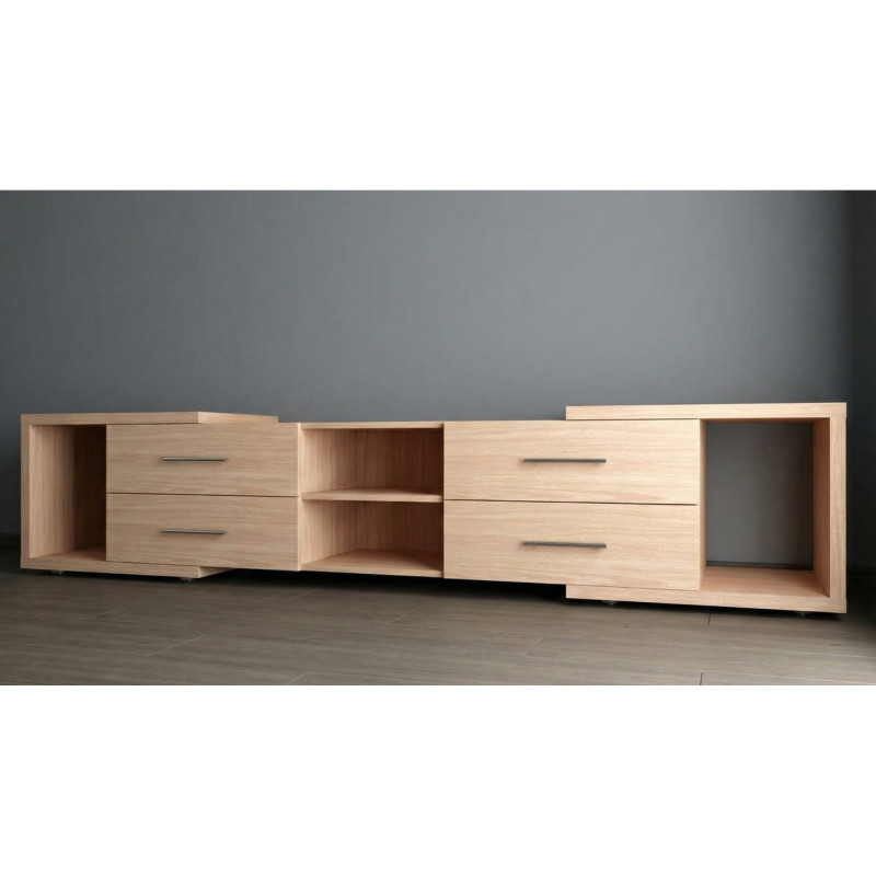 Тумба под телевизор ТВ-5 Дуб молочный 220х49х45 см.