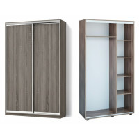 Шафа-купе дводверна 100х45х210 см два фасади ДСП