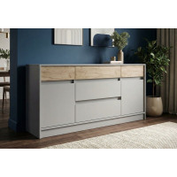 Комод з тумбами Стайл-1600 Білий / Бетон Еверест