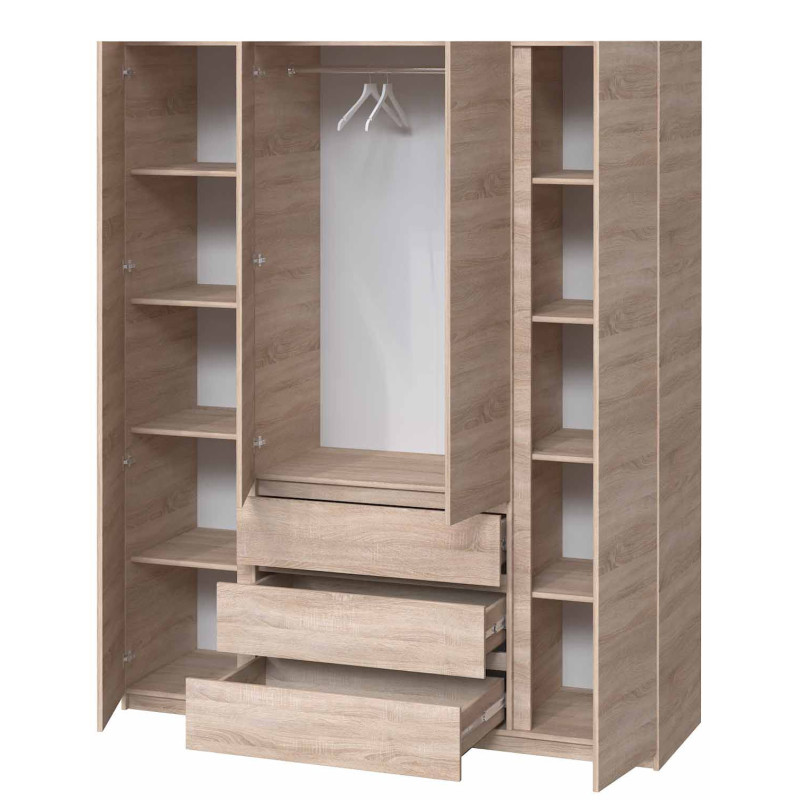 Шафа з дзеркалом Мастер Форм Брайт 1640х520х2000 мм (Дуб сонома)