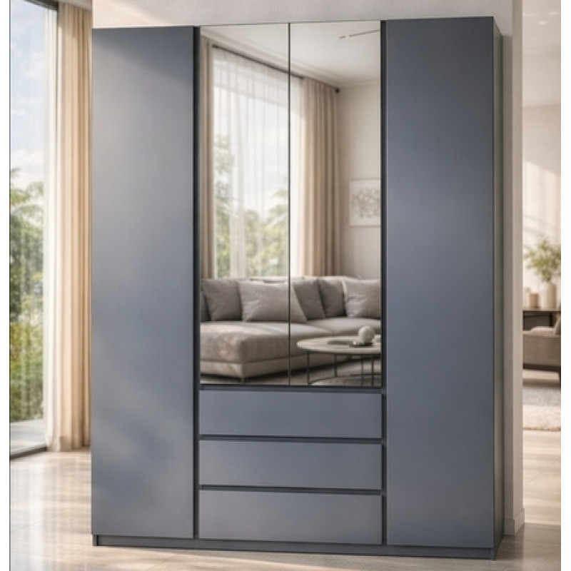 Шафа з дзеркалом Мастер Форм Брайт 1640х520х2000 мм (Дуб сонома)