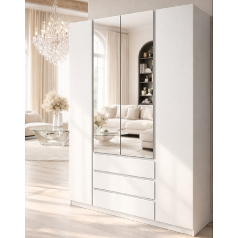 Шафа з дзеркалом Мастер Форм Брайт 1640х520х2000 мм (Дуб сонома)