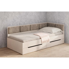 Дитяче ліжко Соня-4 90×200 см з м’якими велюровими боками та шухлядами