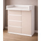 Комод пеленальний К-4+1 білий фасад Бетон