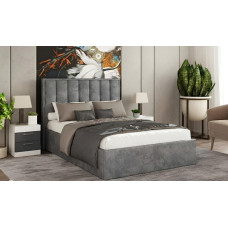 Ліжко у спальню «Калабрія-140х200 см» велюр Ірис-90