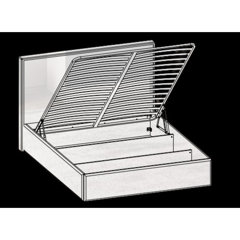 Ліжко в спальню «Калабрія» 160×200 см, велюр Ірис-02