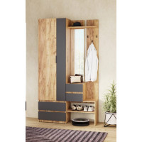 Прихожая Персей 120×36×210 см Тахо / Антрацит Пехотин