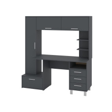 Стіл письмовий з надставкою Драйв Антрацит (1600х600х1725 мм)