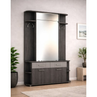 Передпокій ПР-2 з фасадом та корпусом із ДСП 135х41х205 см. Антрацит