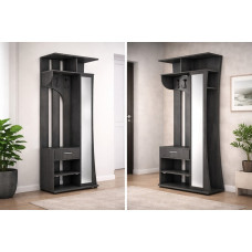 Передпокій ПР-3 (950х370х215 см.) з фасадом та корпусом із ДСП Антрацит