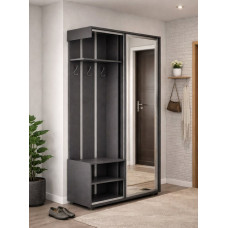 Передпокій-купе ПР-4 (120х35х210 см.) з фасадом та корпусом із ДСП Антрацит